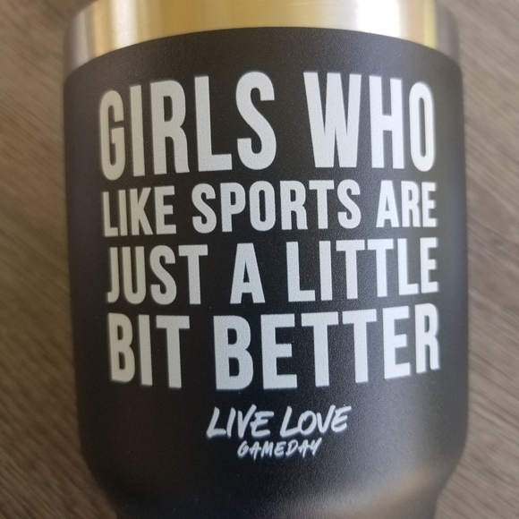Live Love GameDay Black 32 oz tumbler with lid NWT - Picture 4 of 8
